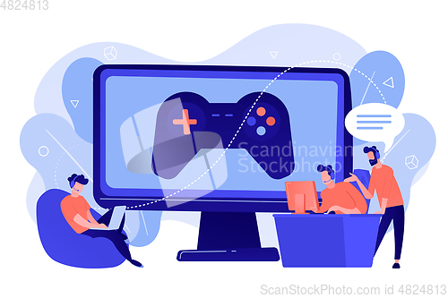 Image of Esports coaching concept vector illustration