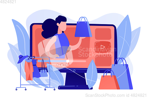 Image of Fashion blog concept vector illustration.