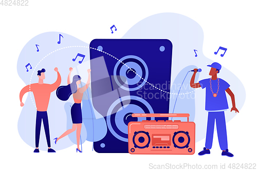 Image of Hip-hop music concept vector illustration.