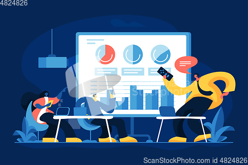 Image of Business analytics flat vector illustration