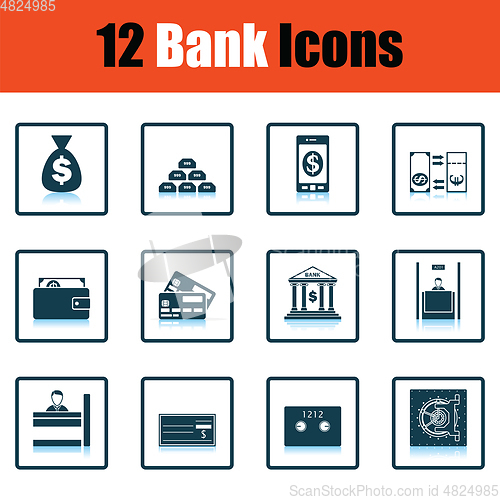 Image of Set of bank icons