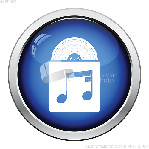 Image of Vinyl record in envelope icon