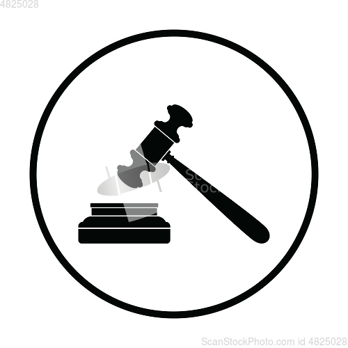 Image of Judge hammer icon