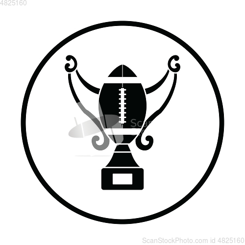 Image of American football trophy cup icon