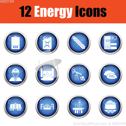 Image of Energy icon set. 