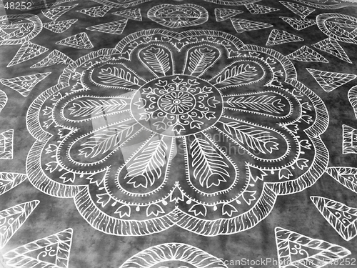 Image of Traditional Indian Handpainting on the Street