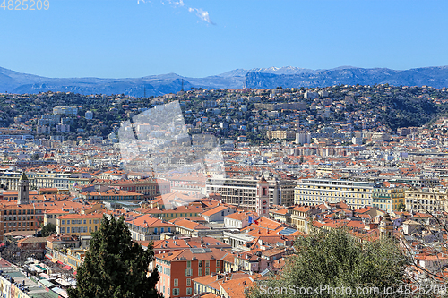 Image of Beautiful panoramic view of Nice in springtime, France