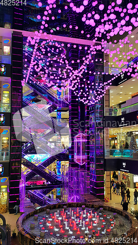 Image of Futuristic design of the atrium in the shopping center European 