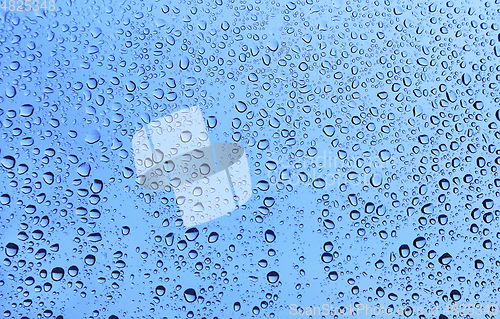 Image of Water drops on glass, natural texture