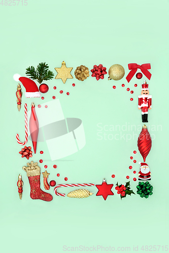 Image of Festive Abstract Decorative Christmas Wreath