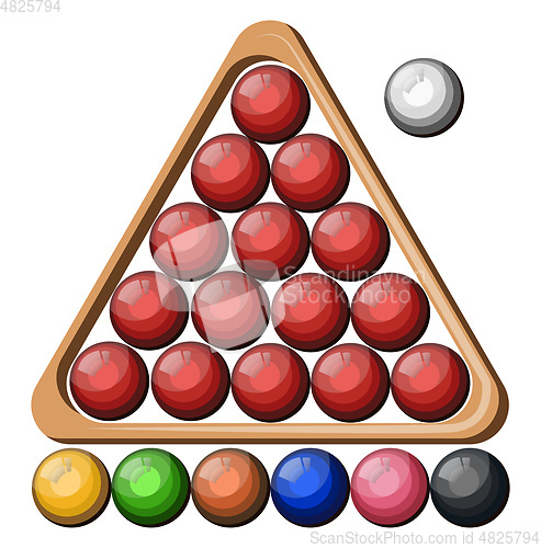 Image of Billiards Table vector color illustration.