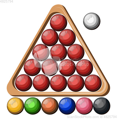 Image of Billiards Table vector color illustration.