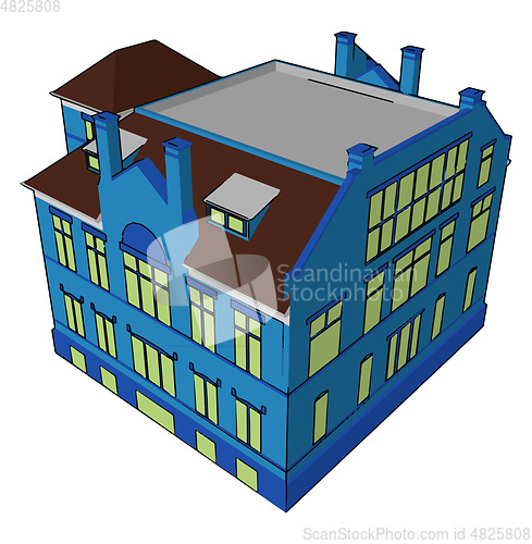 Image of Home house and its various facilities vector or color illustrati