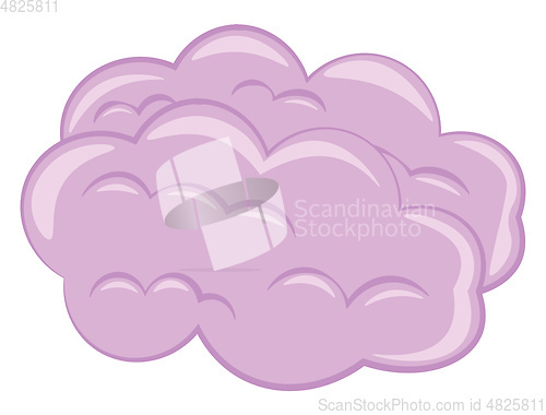 Image of Purple brain, vector color illustration.