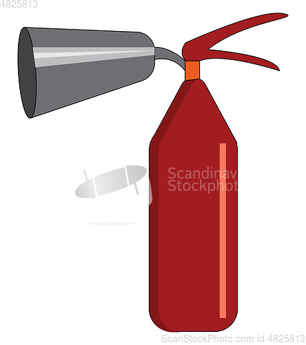 Image of Red-colored fire extinguisher vector or color illustration
