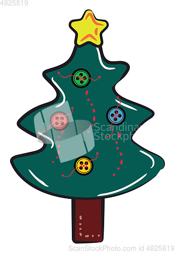 Image of Tree for house decoration vector or color illustration