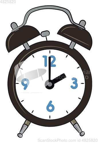 Image of Table alarm clock with time vector or color illustration