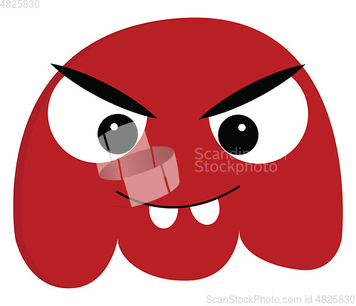 Image of Red angry monstervector illustration on white background