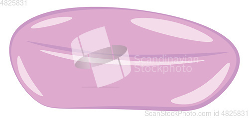 Image of A long pink soap vector or color illustration