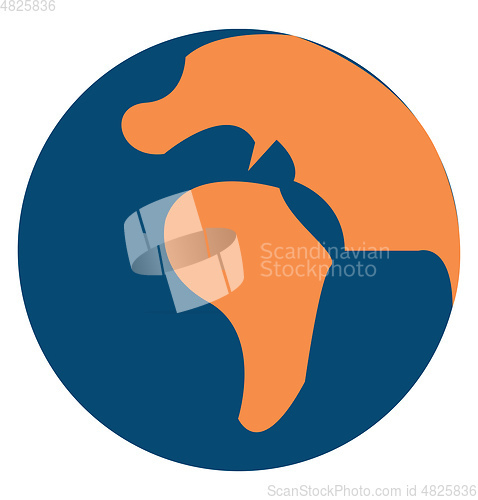 Image of Clipart of planet earth vector or color illustration