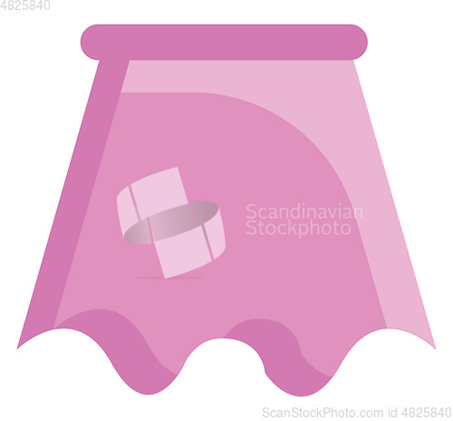 Image of Simple vector illustration on white background of a pink skirt