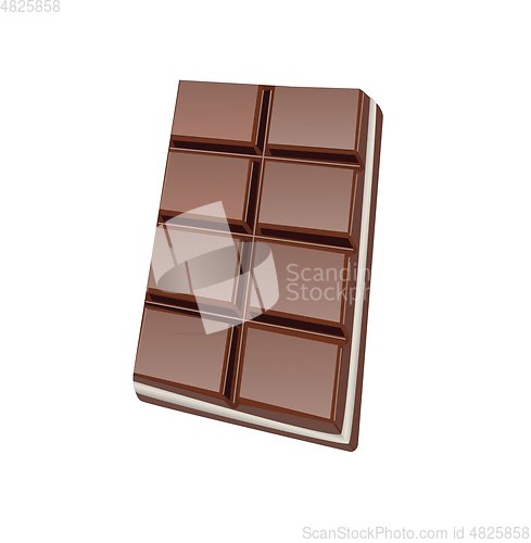 Image of Two in one chocolate bar vector or color illustration