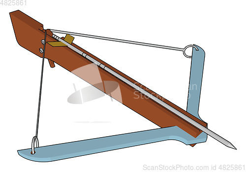 Image of The bow and arrow object vector or color illustration