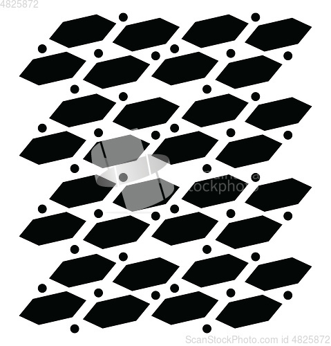 Image of hexagon pattern and circles vector or color illustration