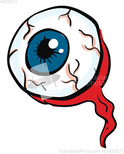Image of A big eyeball for Halloween vector or color illustration