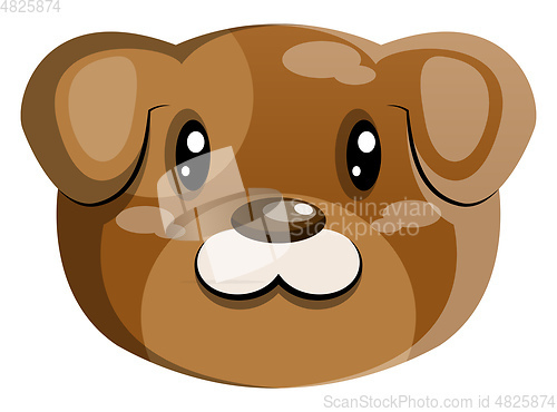 Image of Brown cartoon dog vector illustartion on white background