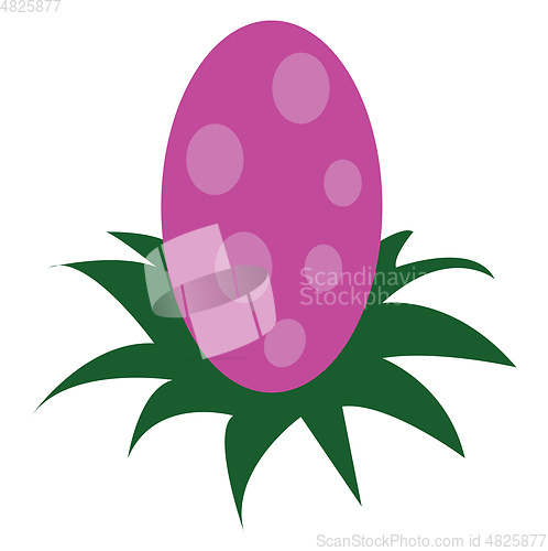 Image of A big pink egg vector or color illustration
