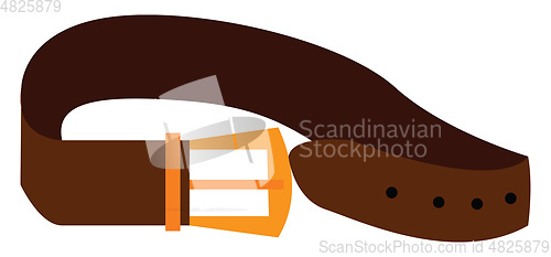 Image of A brown belt, vector color illustration.