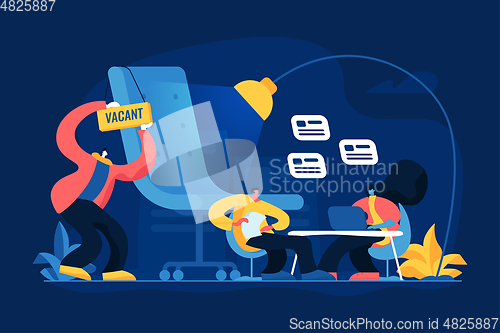 Image of Recruitment agency flat vector illustration