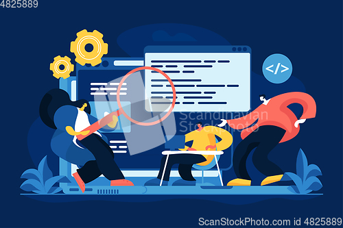 Image of Application development flat vector illustration