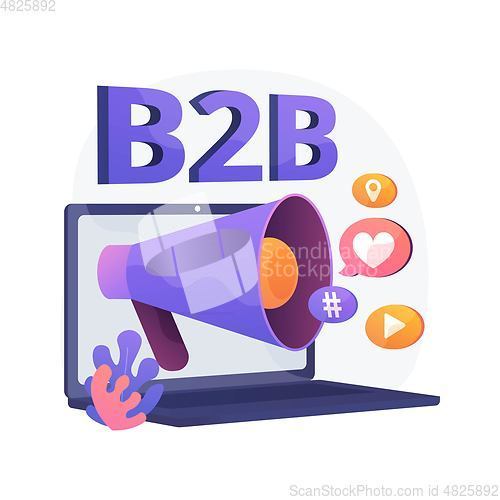Image of B2B marketing vector concept metaphor