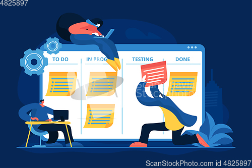 Image of Workflow optimization flat vector illustration