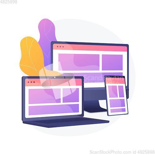 Image of Adaptive web design vector concept metaphor.