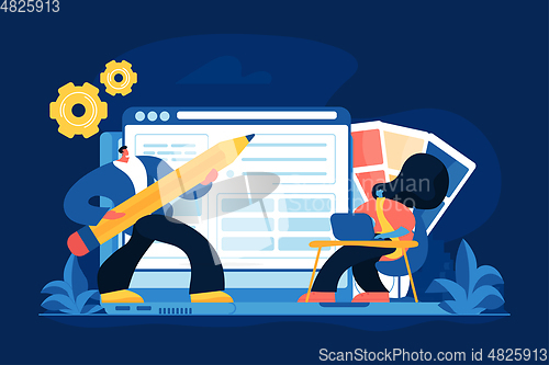 Image of Programming and graphic design vector illustration