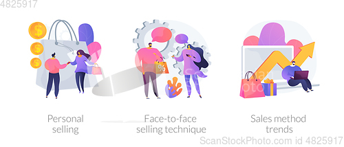 Image of Personalized selling vector concept metaphors