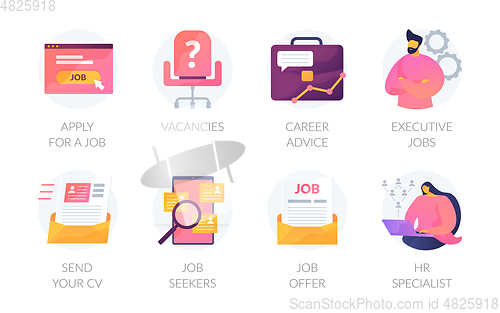 Image of Human resources vector icons set