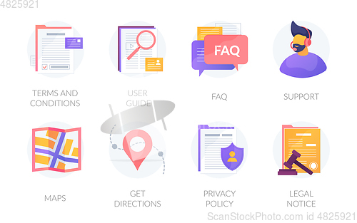 Image of User interface vector icons set