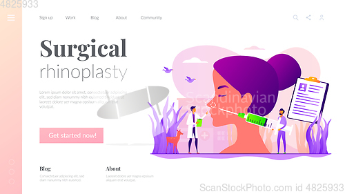 Image of Rhinoplasty concept landing page