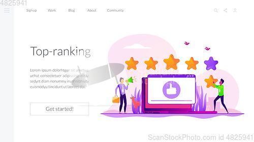 Image of Rating landing page template