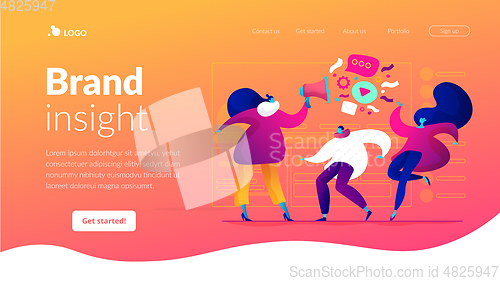 Image of Target group landing page template.