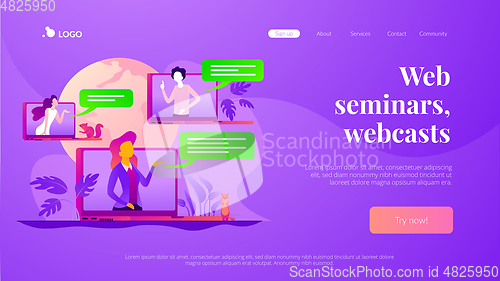 Image of Webinar landing page template.