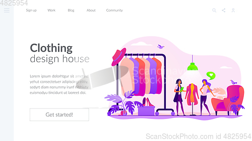 Image of Fashion house landing page template