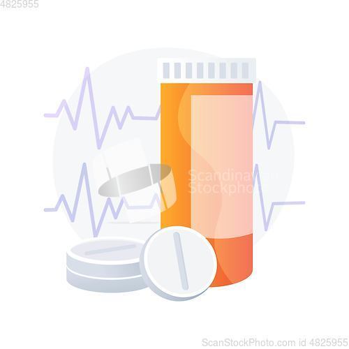 Image of Pills for heart vector concept metaphor