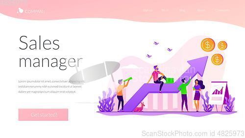 Image of Sales growth landing page template