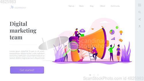 Image of Marketing team landing page template