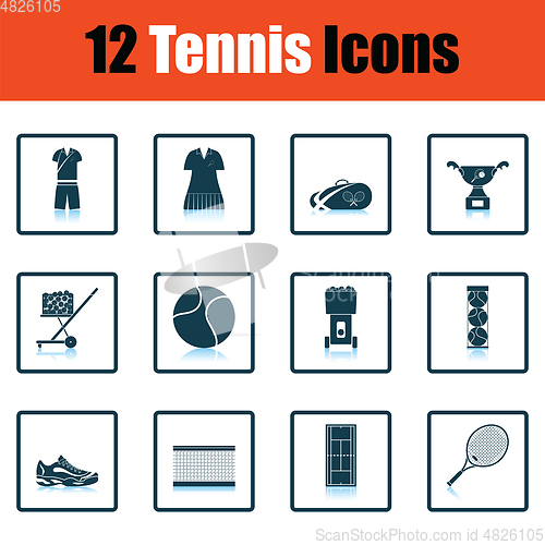 Image of Tennis icon set